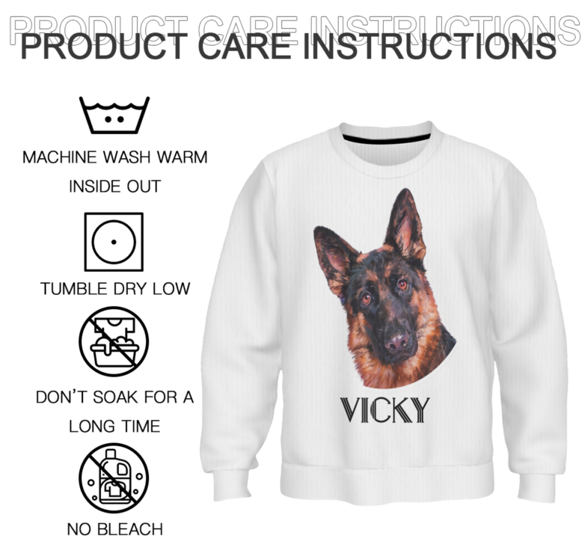 Custom pet portrait sweatshirt